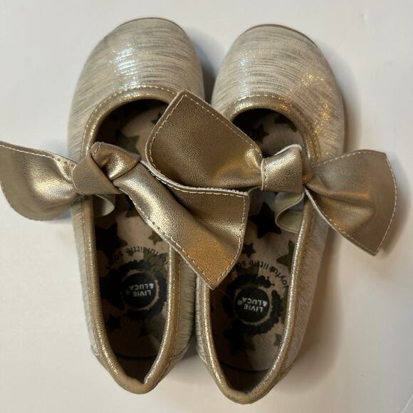 Livie & Luca Gold Mary Jane Shoes 8 - Picture 6 of 7
